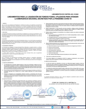 LINEAMIENTOS PARA LA LIQUIDACI&Oacute;N DE FONDOS FODES, UTILIZADOS PARA ATENDER LA EMERGENCIA NACIONAL DECRETADO  POR LA PANDEMIA COVID-19