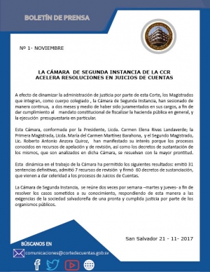 LA CÁMARA  DE SEGUNDA INSTANCIA DE LA CCR  ACELERA RESOLUCIONES EN JUICIOS DE CUENTAS