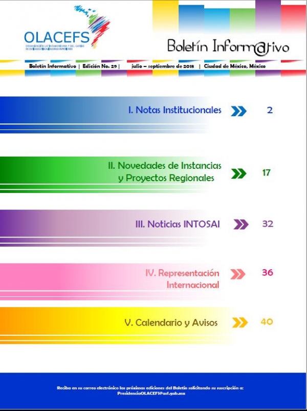 BOLET&Iacute;N INFORMATIVO DE LA OLACEFS INFORMA SOBRE ACTIVIDADES DE LA CORTE DE CUENTAS DE EL SALVADOR