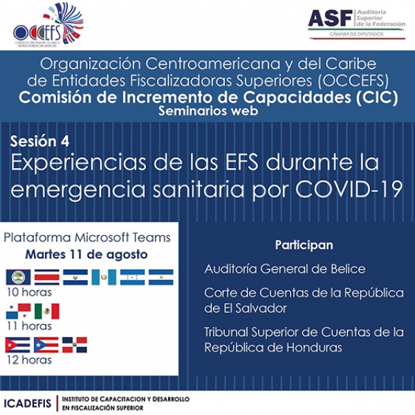 CORTE DE CUENTAS PARTICIPAR&Aacute; EN WEBINARIO SOBRE EXPERIENCIAS DE ENTIDADES FISCALIZADORAS CENTROAMERICANAS DURANTE LA PANDEMIA