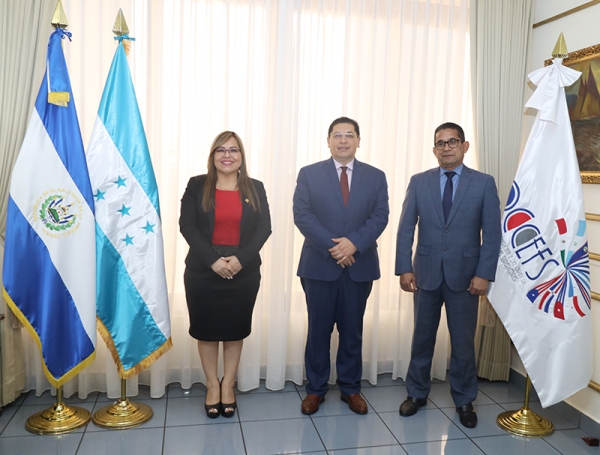 PRESIDENTE Y PRIMERA MAGISTRADA RECIBEN LA VISITA DEL PRESIDENTE DE TRIBUNAL SUPERIOR DE CUENTAS DE HONDURAS